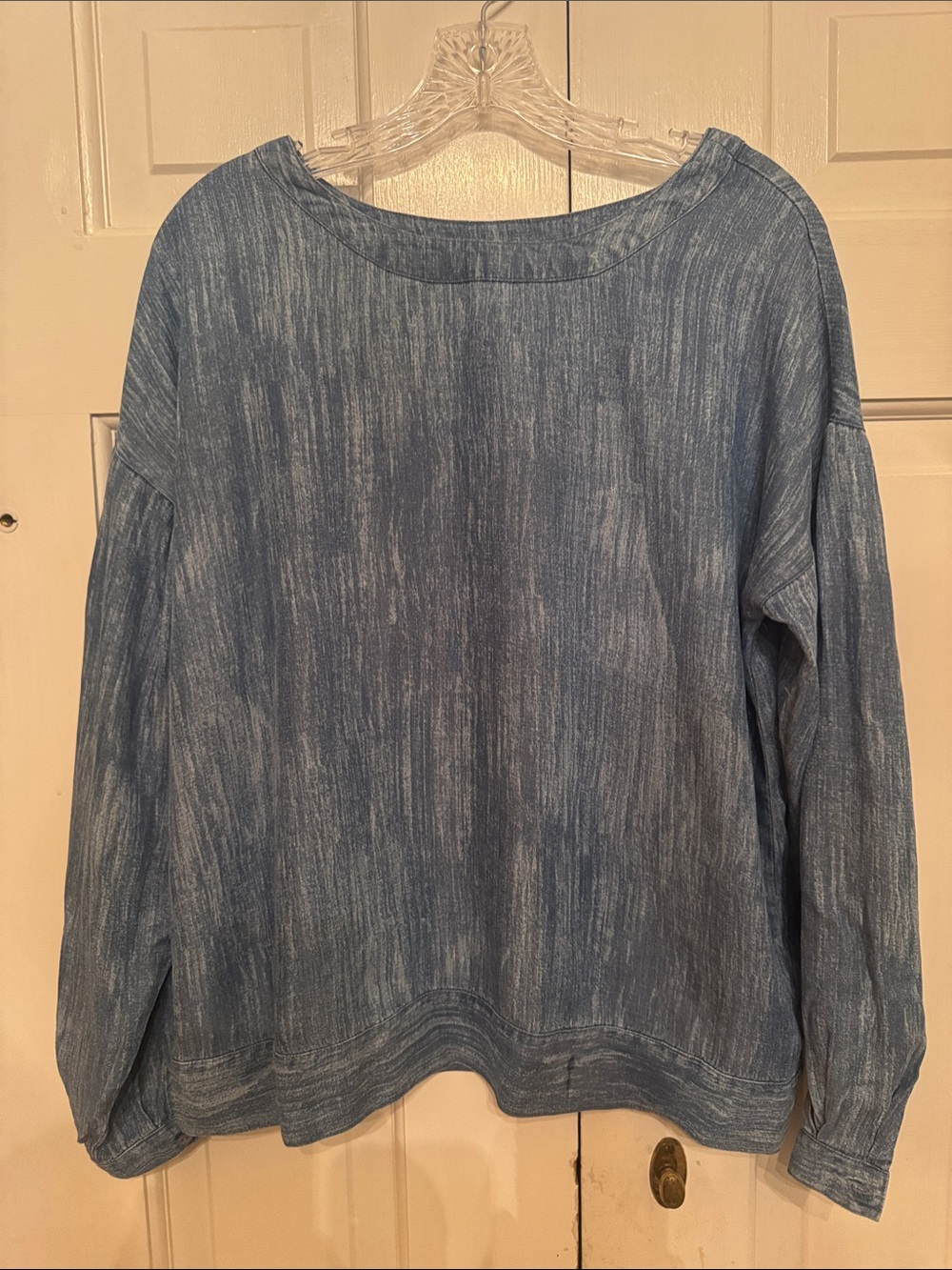 Liverpool Light Washed Blue Denim-Style Top